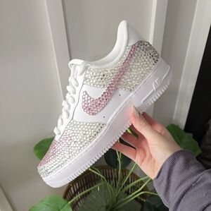 Bling Nike Air Force 1 Shoes Barbie core
